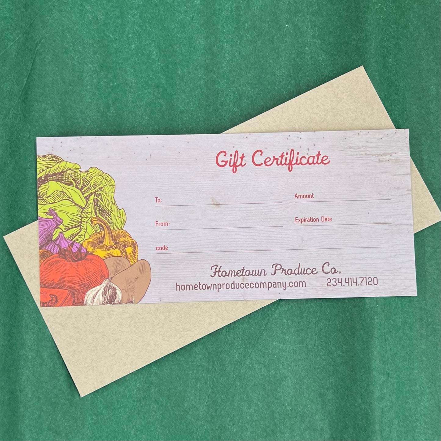 ***** Gift Certificate